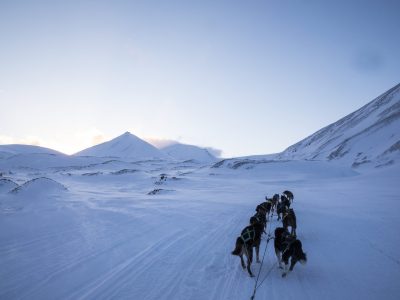 Day dog-sledding to an ice cave in Svalbard, a remote arctic archipelago just 1000km from the North Pole, with Tommy Jordbrudal, a professional musher. His company is called Arctic Husky Travellers. Pic Ella Pellegrini